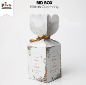 Bid boxes for Nikah wedding favors